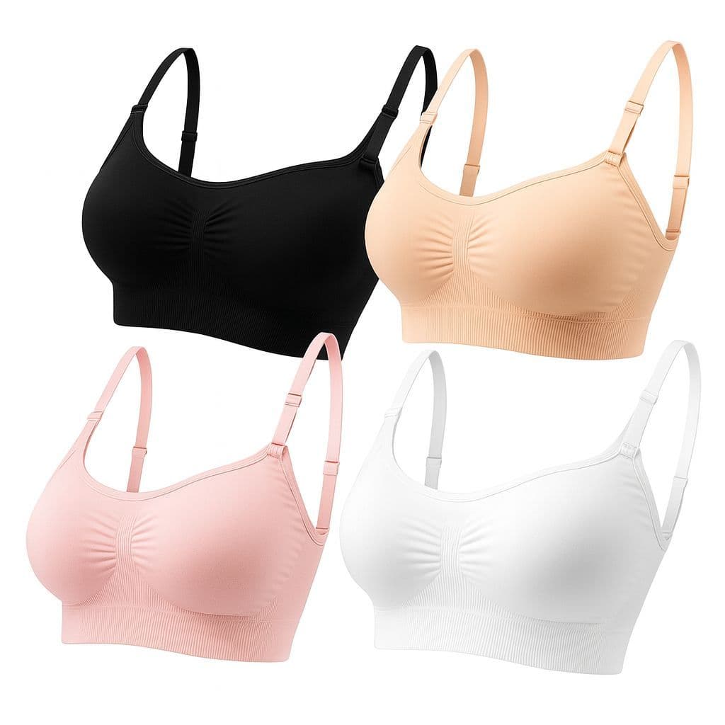 Kit 4 Top Sutiã Com Alça E Fecho Ajustável Leve e liso confortável Premium