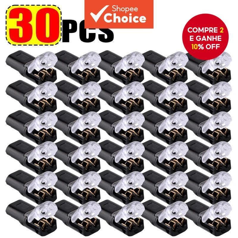 Conector de fio de 2 pinos, plugue de cabo, conectores de fio elétrico para carro, terminais de conexão tipo snap.