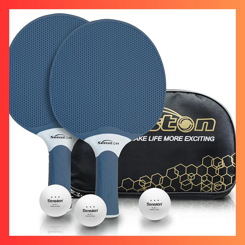 Conjunto De Tênis De Mesa Senston-Raquete De Borracha Composta Para Uso Doméstico , Perfeito Iniciantes !