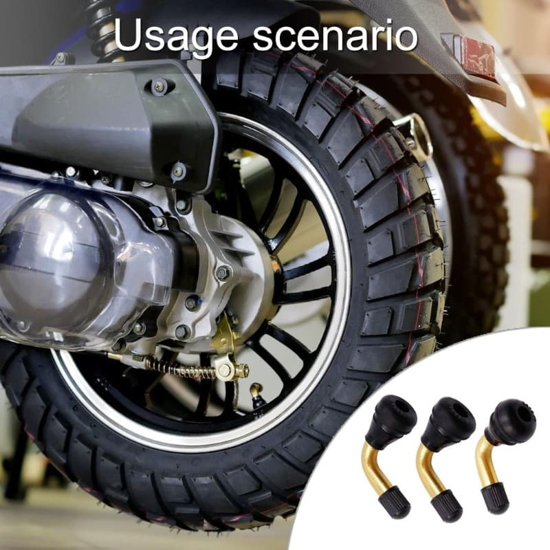 Haste Válvulas Pneu Motocicleta Pressão KOOL Rolhas Fluxo Reverso, Núcleo Cobre, Design Dobrado