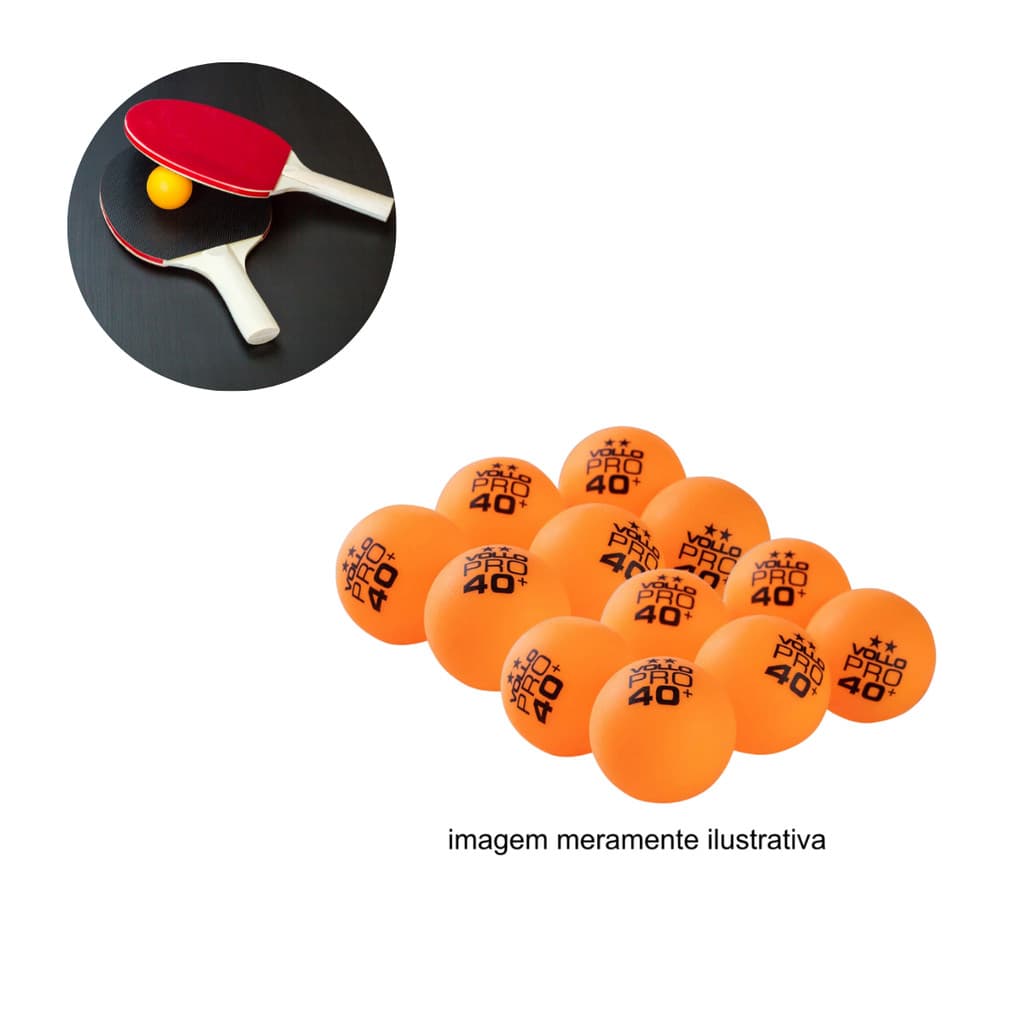 Kit bolinhas de tênis de mesa 12un Vollo 40