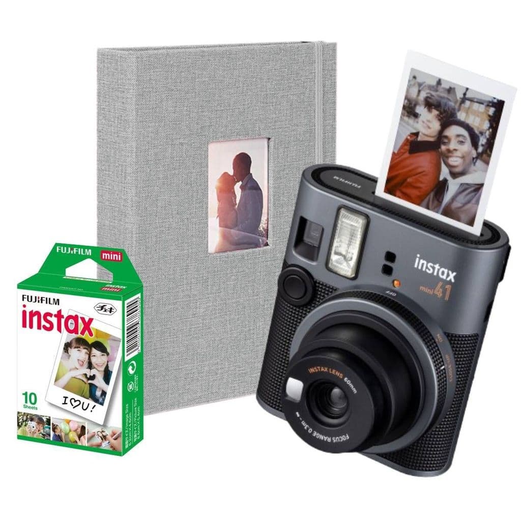 Câmera Instantânea Retro Instax Mini 41 Com Album E Filme 10 Fotos