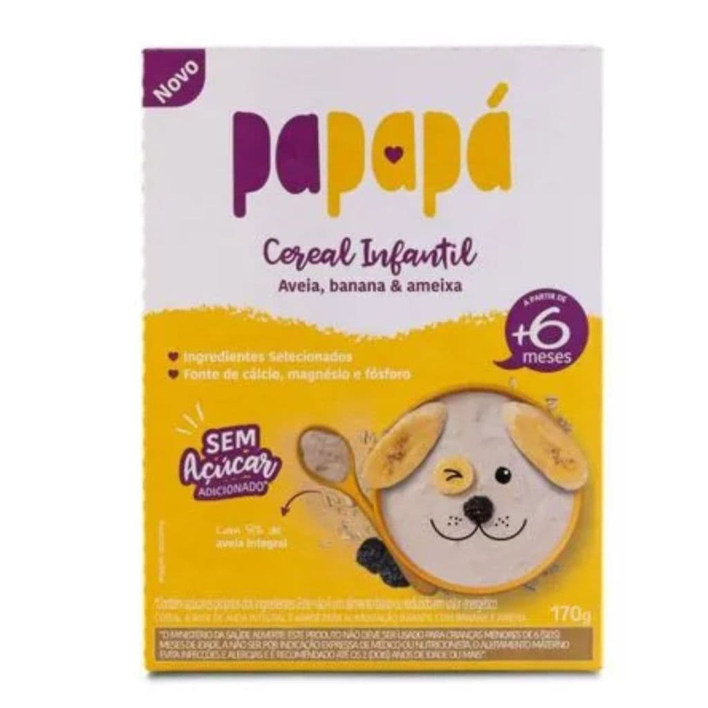 CEREAL INFANTIL AVEIA BANANA AMEIXA CAIXA 170G PAPAPA