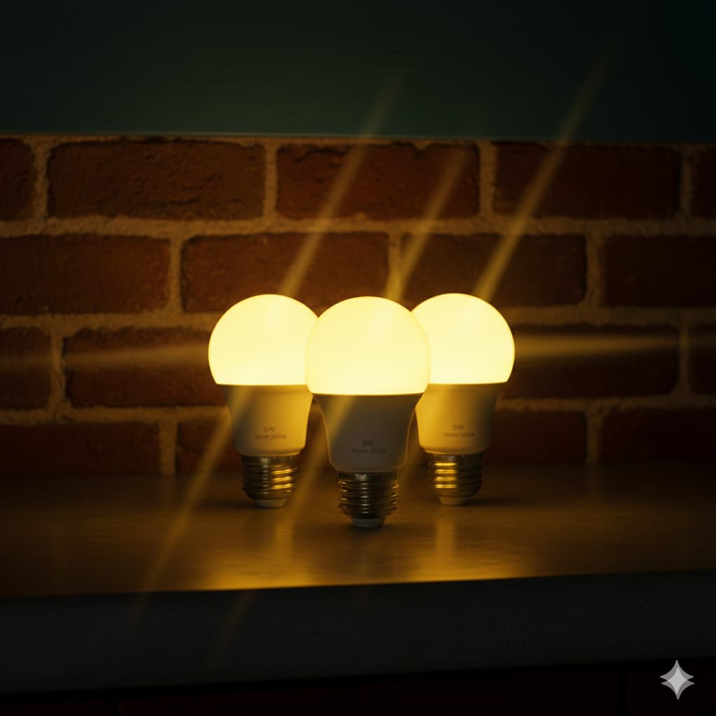 Kit 3 lâmpada de led / lâmpada amarela / 9W 3000k Bivolt / lâmpadas de led para casa / iluminação