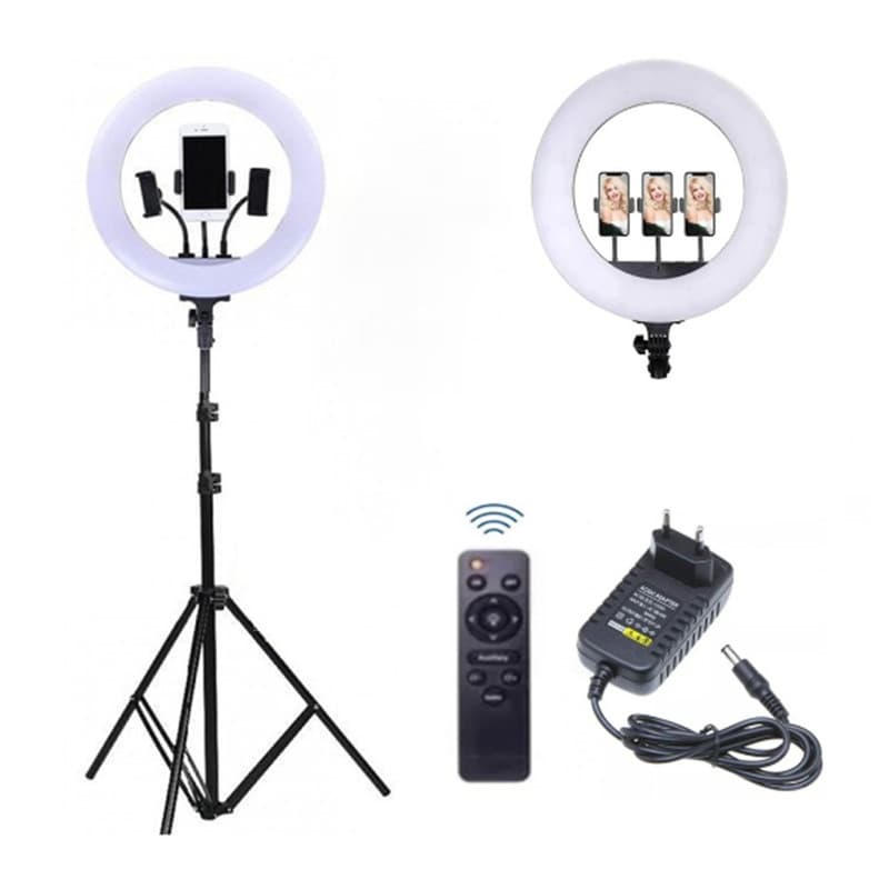 Iluminador Ring Light 14 Polegadas COM Tripe 2.1m Com Controle Remoto