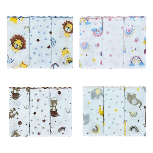 Kit Paninho De Boca Babete Bebê 34cm X 40cm - 3 Peças Bublim