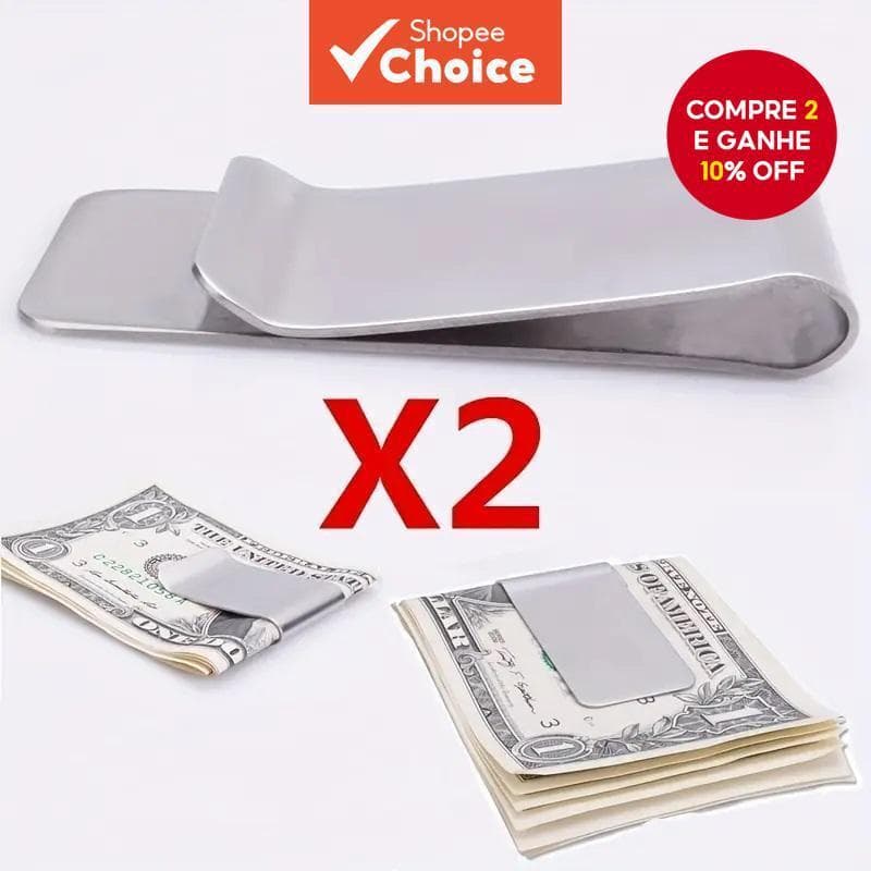 1/2 Pçs Clipe De Dinheiro De Aço Inoxidável Masculino & Titular Do Cartão-Carteira Minimalista E De Crédito , Braçadeira