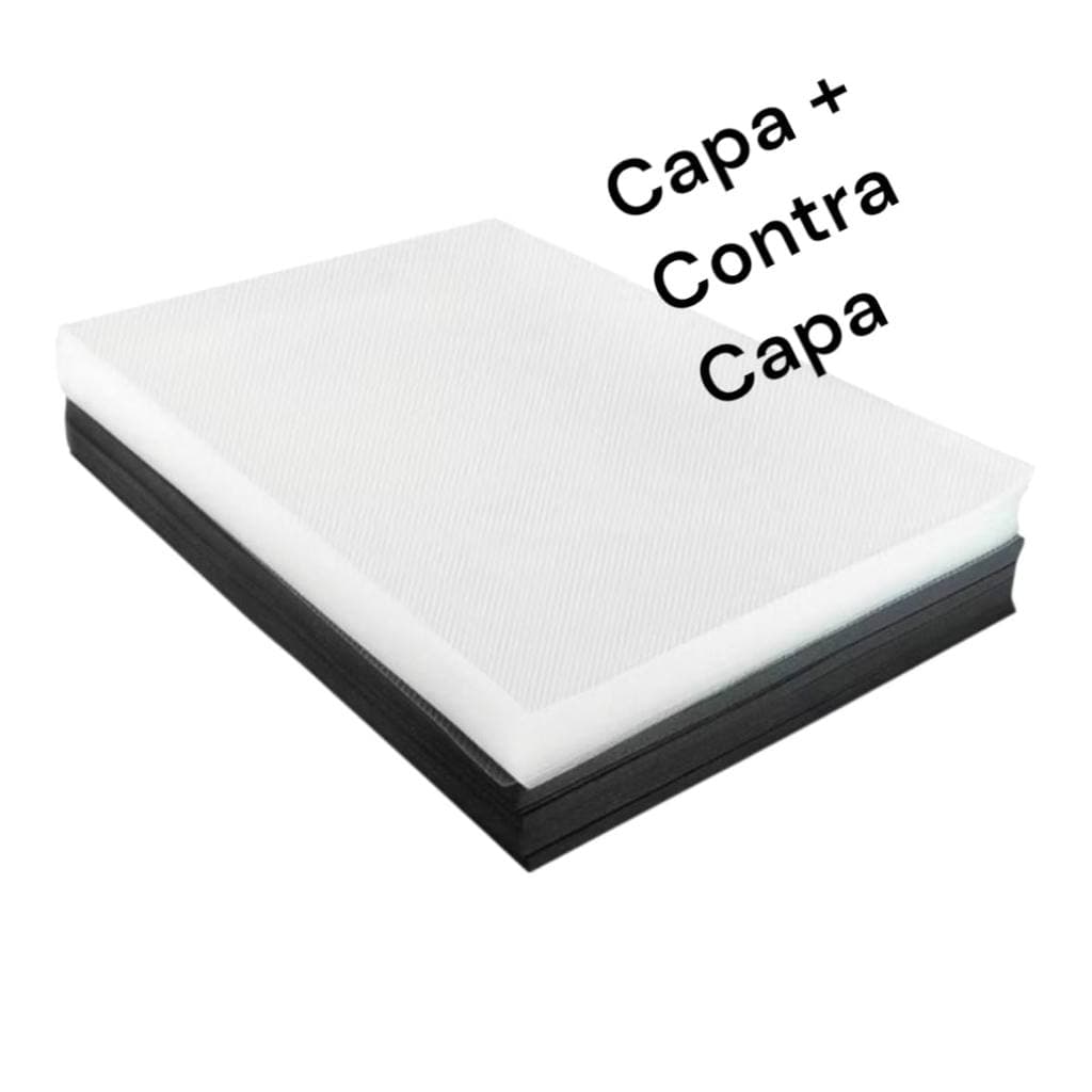 CONJUNTO 20 CAPAS DE ENCADERNAÇÃO A4 10 CRISTAL + 10 PRETA
