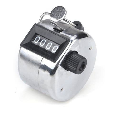 Contador De Batidas Estatistico Numérico Manual 4 Digitos Prateado