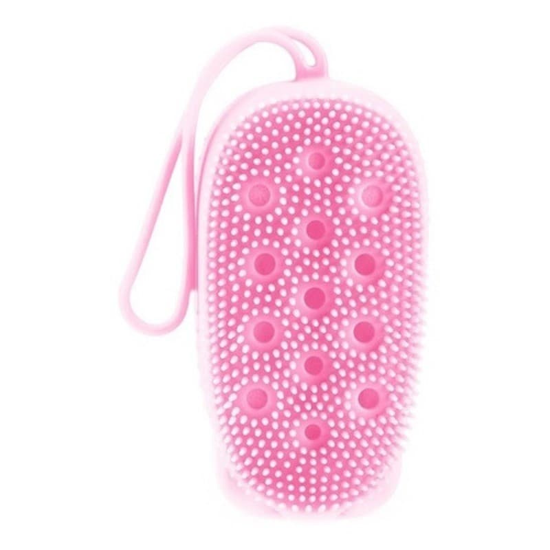 Esponja Bucha Silicone Exfoliante Porta Sabonete - Compacta e Durável para Banho em Casa ou Viagens