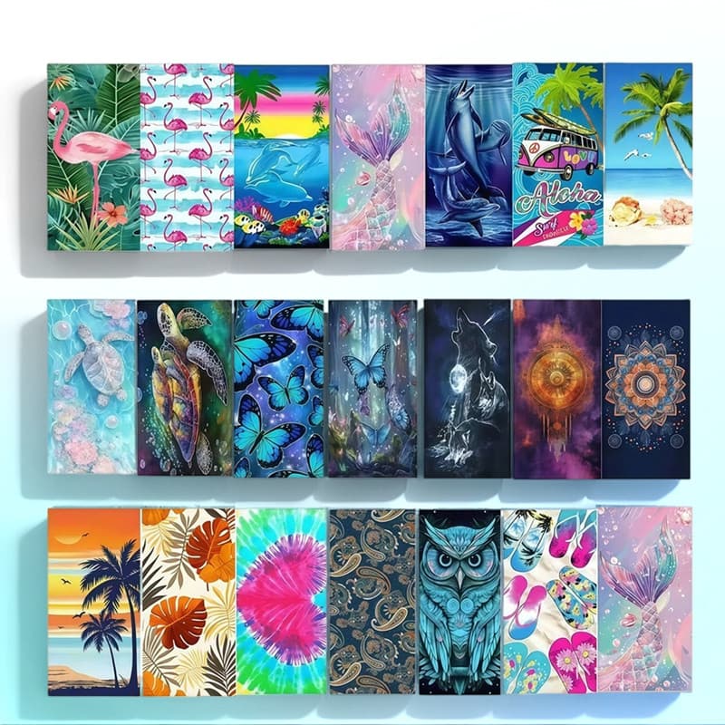 Toalha de Praia Tropical 70×140cm – Super Macia, Secagem Rápida, Leve e Antiareia