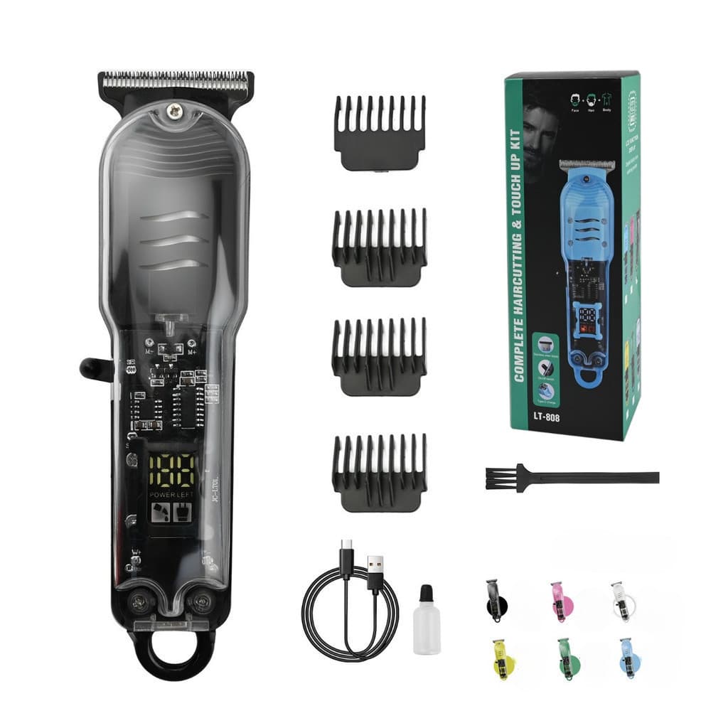 Máquina de Cortar Cabelo Profissional Transparente – | Motor Potente | Bateria 800mAh | USB-C alex