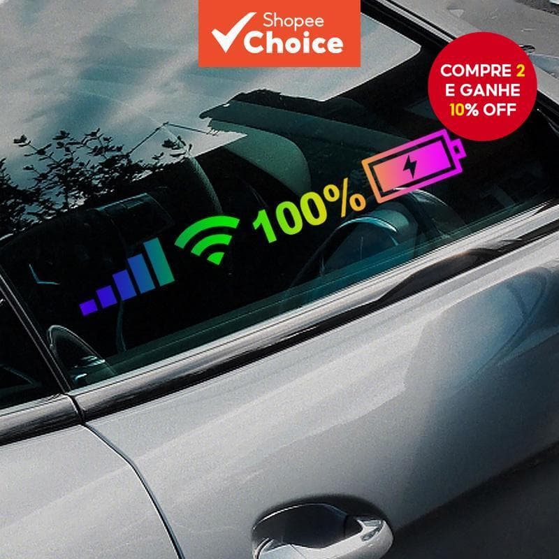 Padrão Personalizado Carga WIFI Adesivo de Carro Laser Colorido PVC/Autocolante Vinil Decoração