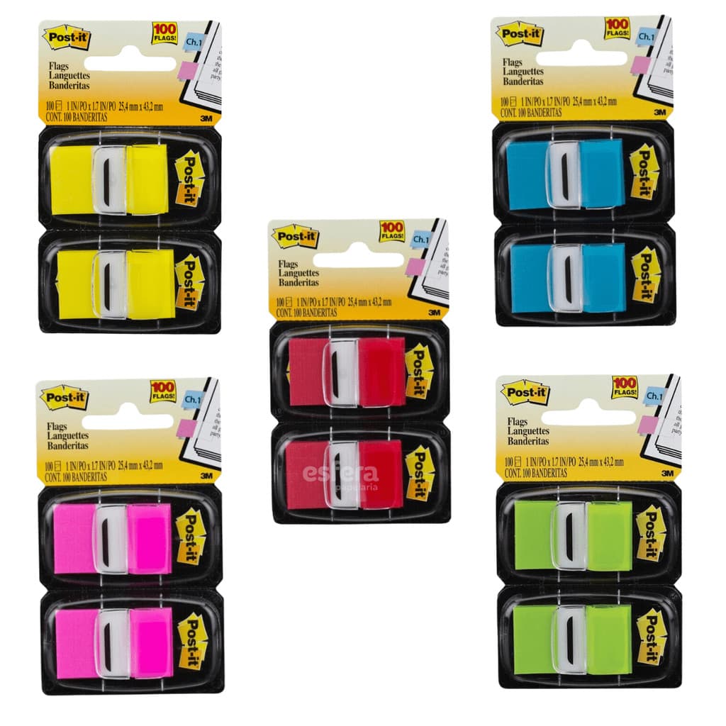 Post-It Flags 100 Folhas 25,4X43,2 3M