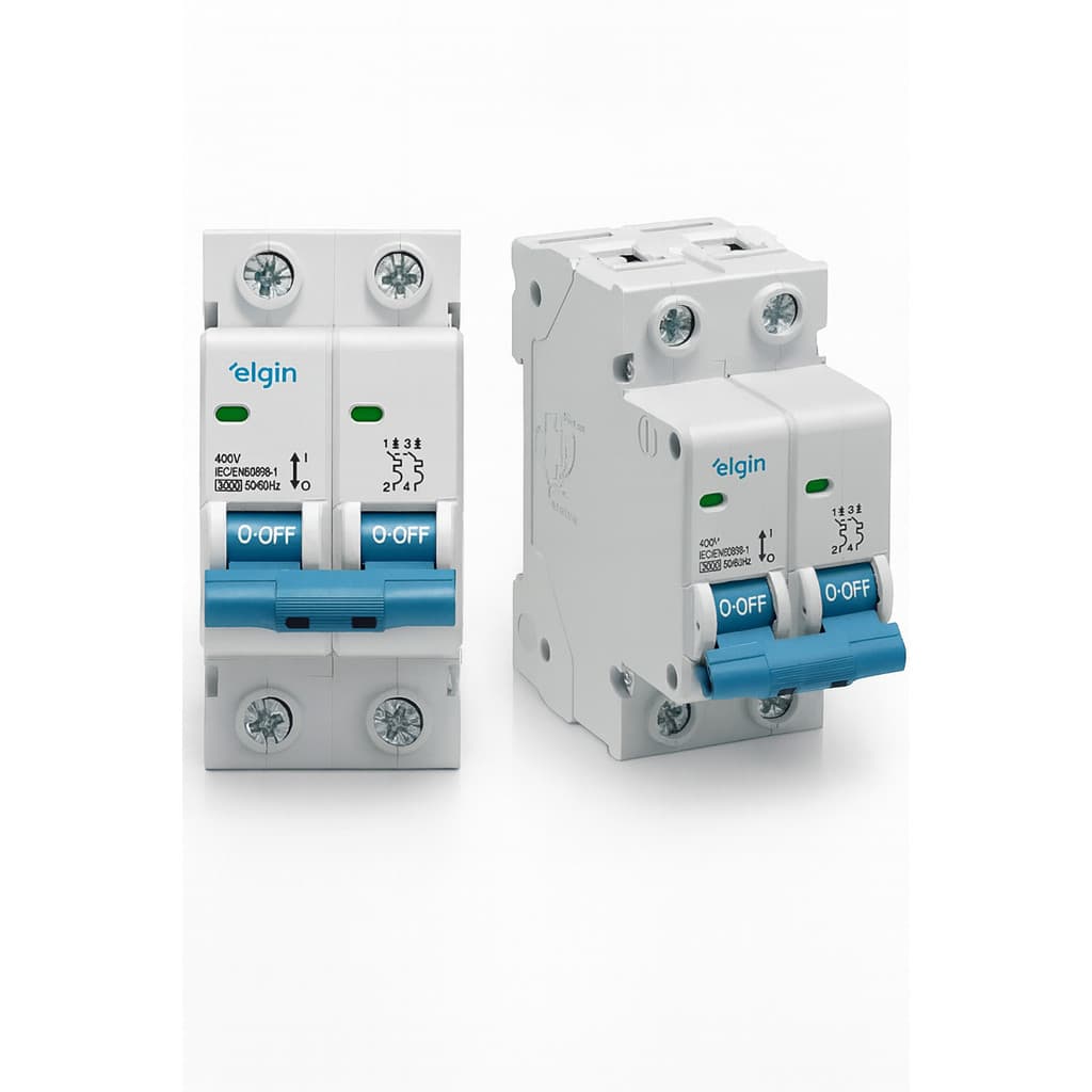Disjuntor Bipolar Elgin 2 Polos, dijuntor proteção elétrica