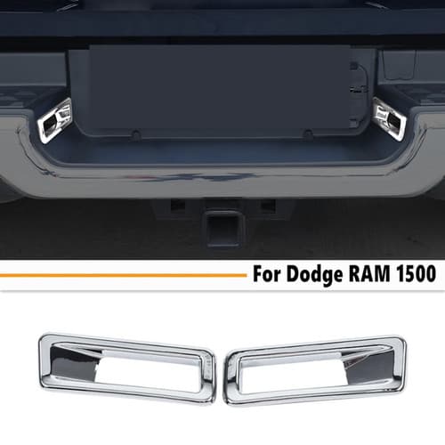 Guarnição Da Lâmpada Placa Traseira Do Carro Para Dodge Ram 1500-2025 Acessórios Cromados