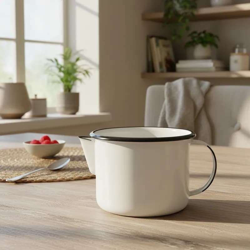 Caneca Leiteira Esmaltada Agata N°12- 1000ml - Original