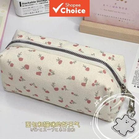 Ins Pequeno Saco De Lápis floral Fresco Maquiagem De Alto Valor Grande Capacidade Multifuncional Caso Armazenamento