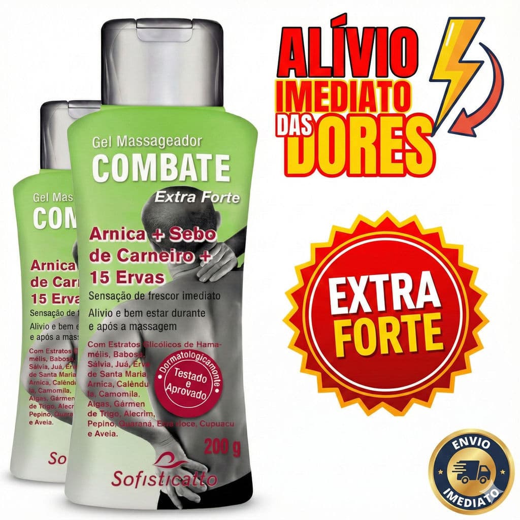Gel para Massagem Extra Forte - Combate Dores Musculares nas pernas pés e coluna para atletas