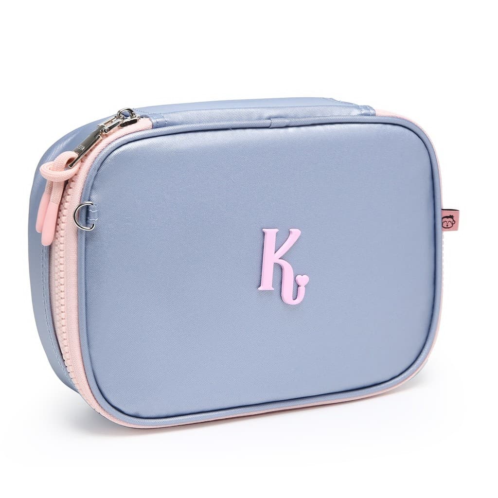 Estojo Box Escolar Feminina Organizador Grande Chaveiro Kika