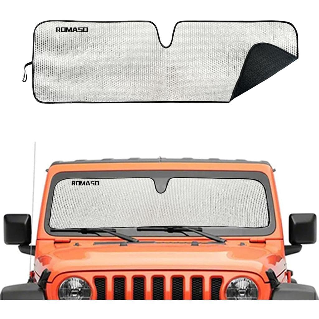 Protetor Solar para Para-brisa de Jeep, Protetor Solar para Wrangler TJ JK JL 1997-2024, Capa Protetora Solar para Para-