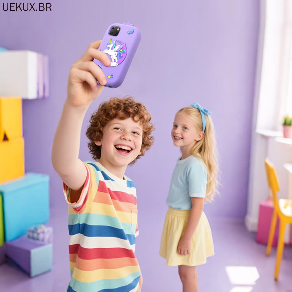 Smartphone Interativo Infantil Com Câmera Touchscreen HD Dupla Celular Para Crianças Presente