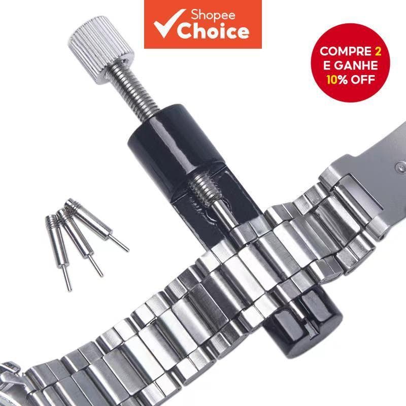 Removedor De Link De Pulseira De Relógio De Metal Ajustável : Ferramenta Com 3 Pinos Bônus Para Conveniência