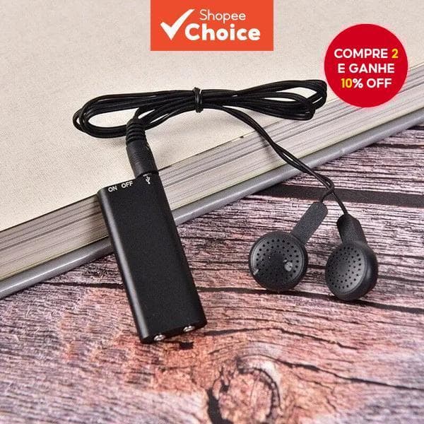 Novo Gravador de Voz Profissional Digital de 8GB Mini Ditafone