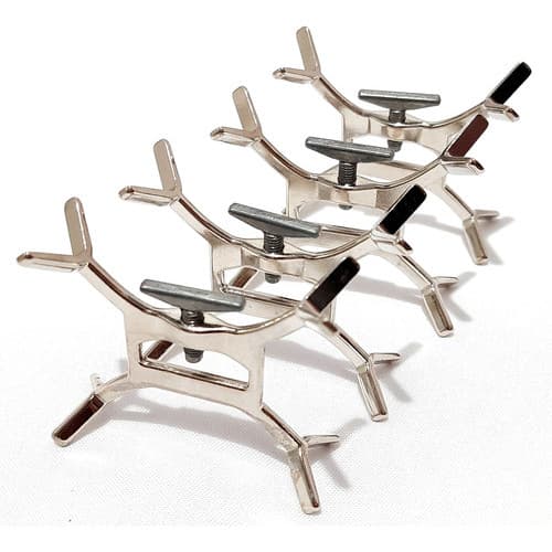 Kit 4 Trava Espetos Churrasco Suporte Para Virar O Espeto