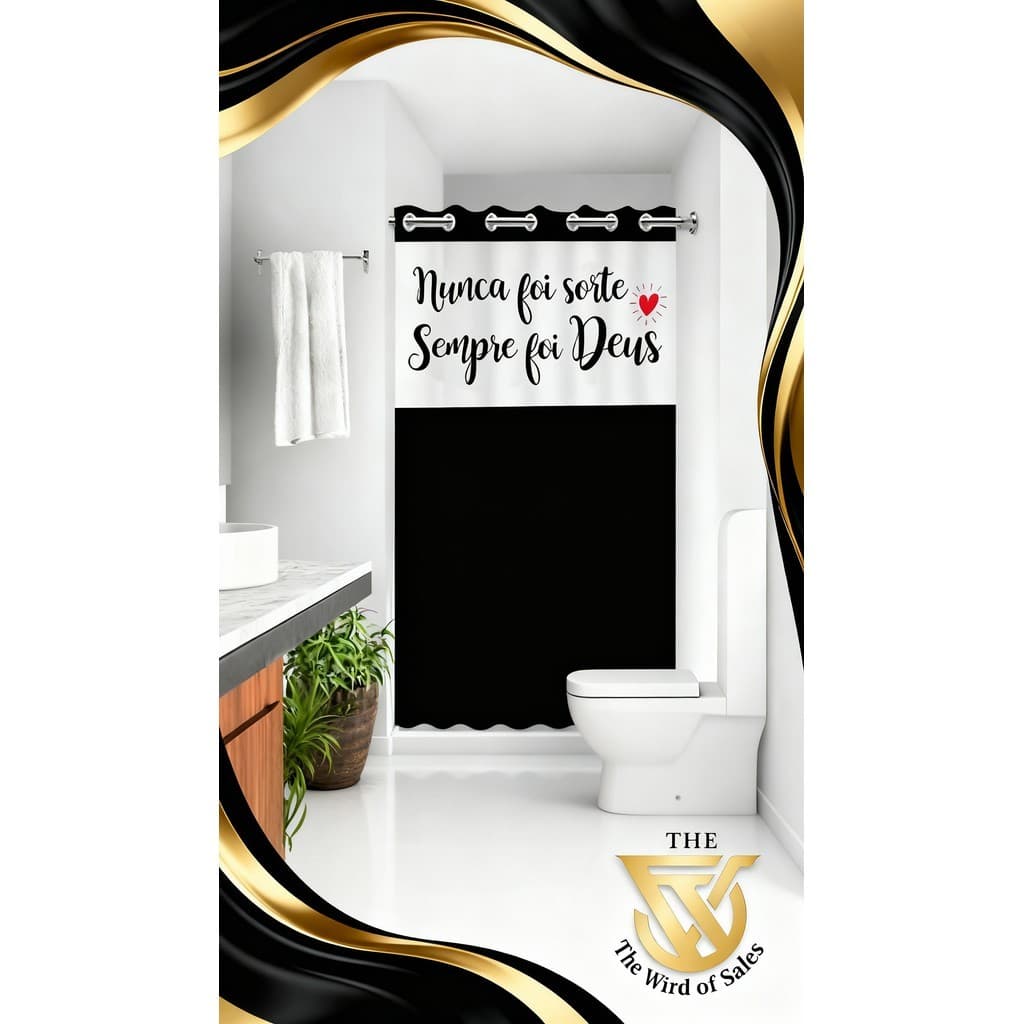 Cortina Box em PVC Para Banheiro Anti Mofo Com Ganchos Varias Cores + Suporte de cortina