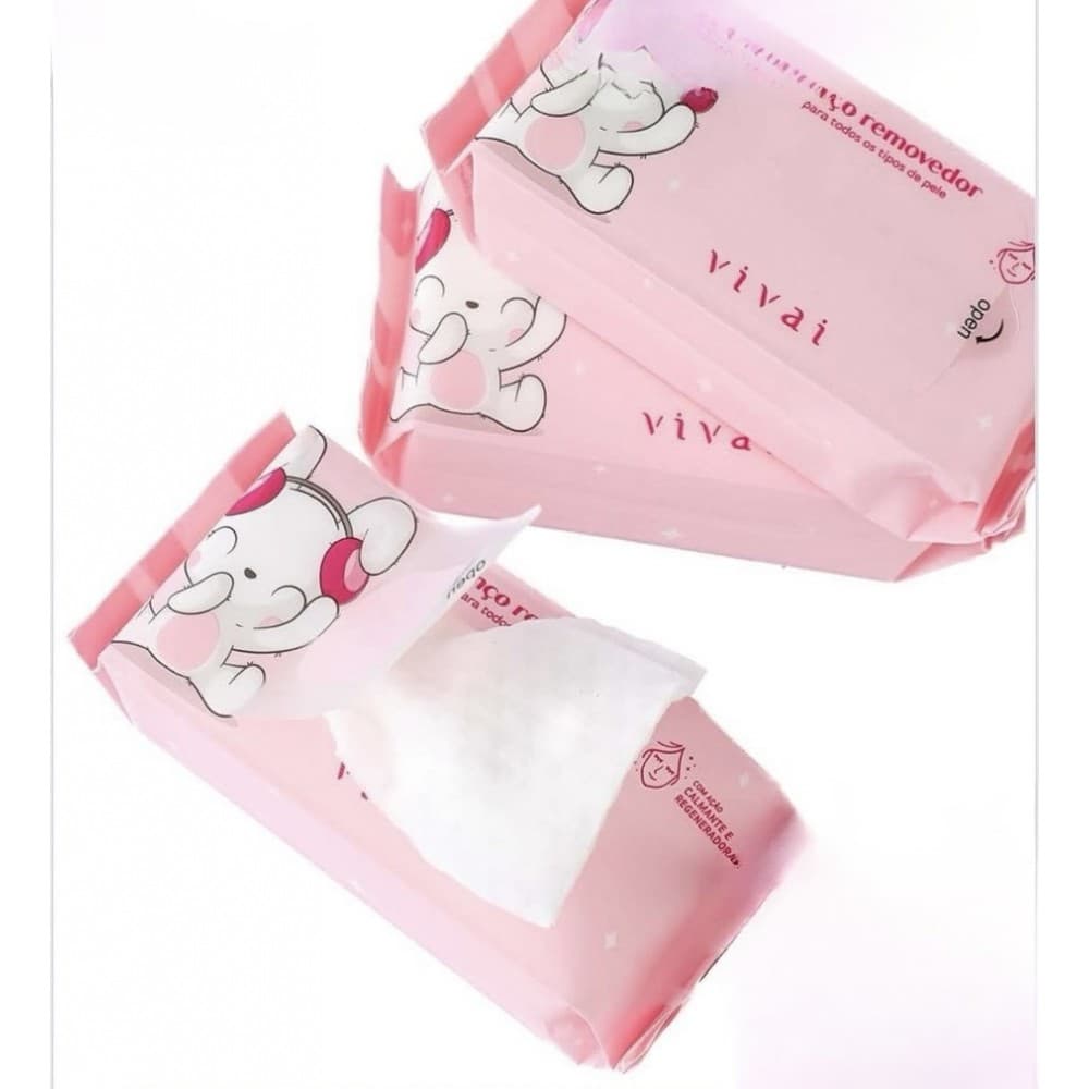 Mini Lenço Removedor de Maquiagem Vivai