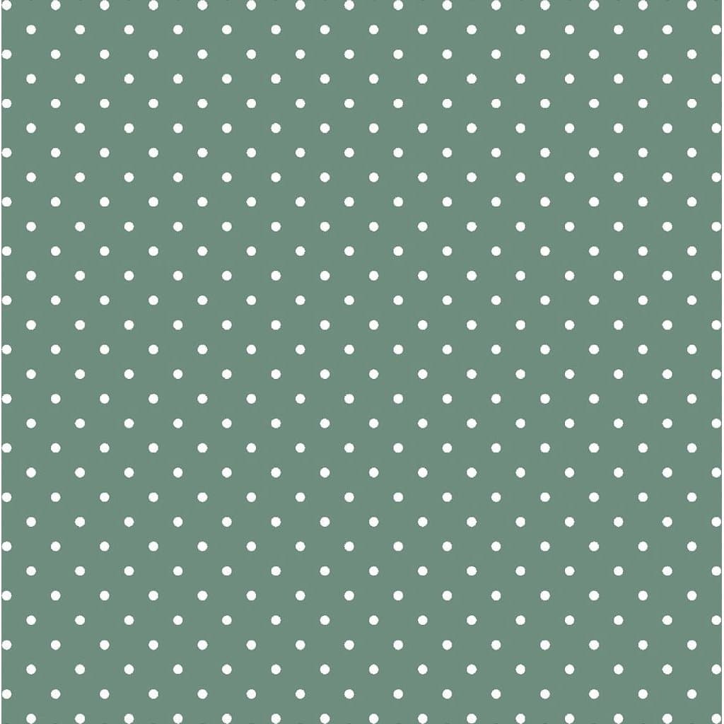 Tecido Tricoline Mini Poá Bege Fundo Verde Antigo - Peripan - 50 x 150 cm