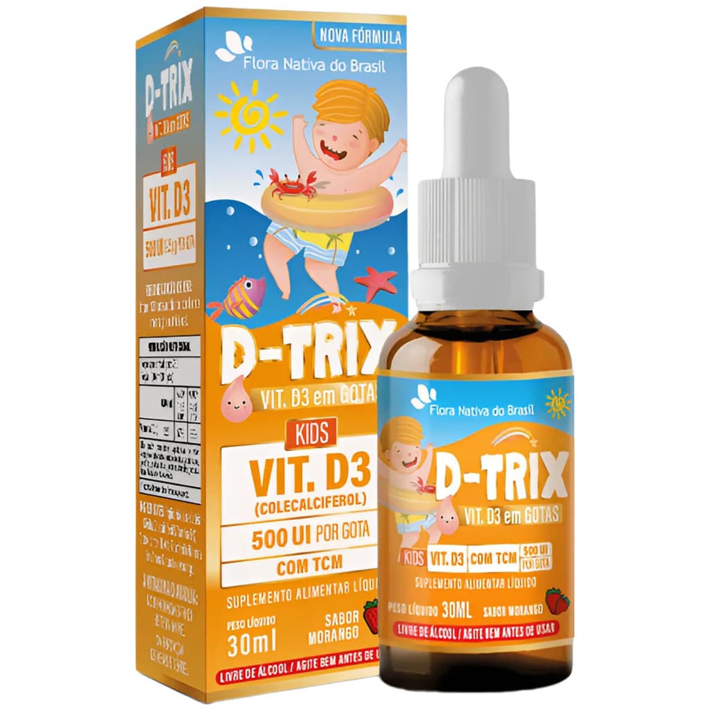 D-Trix Vitamina D em Gotas 20ml Infantil Kids Flora Nativa