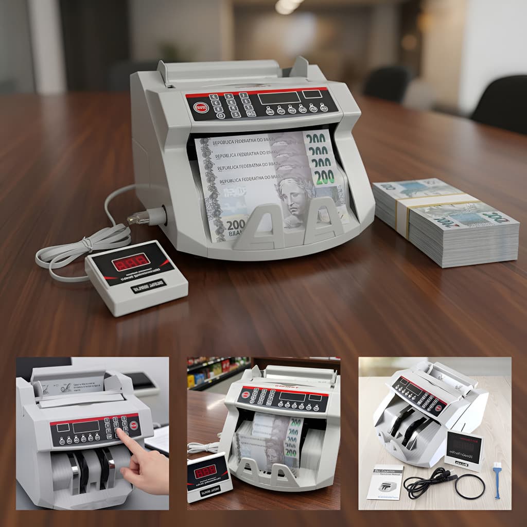 Maquina De Contar Dinheiro Cédulas Detecta Nota Falsa