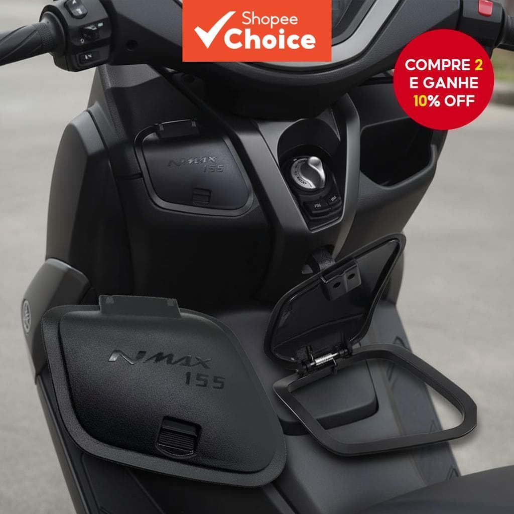  Melhore sua Yamaha NMAX155 com uma elegante tampa de bolso lateral para armazenamento e estilo aprimorados.
