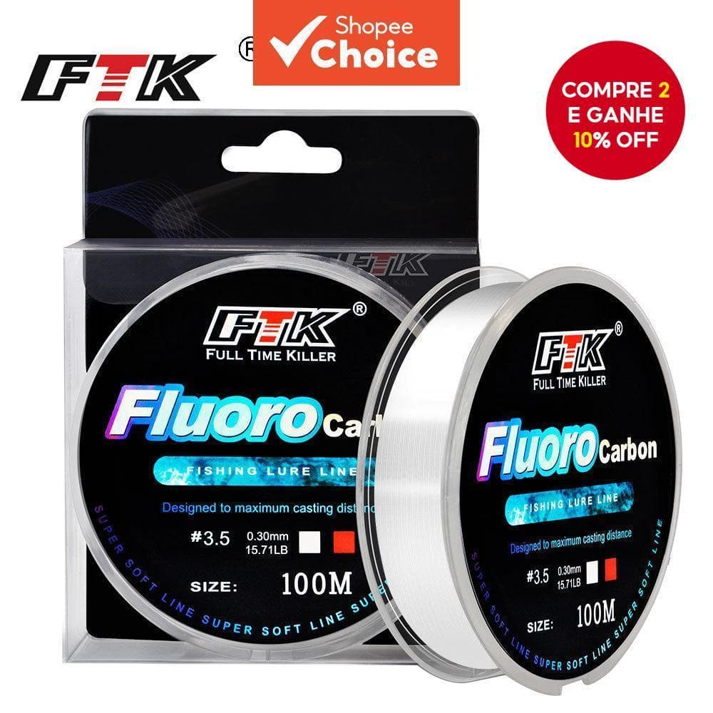 Líder Revestido De Fluorocarbono 100M-Linha De Afundamento De Fibra De Carbono 4.1-34.3LB Para Pesca De Carpa