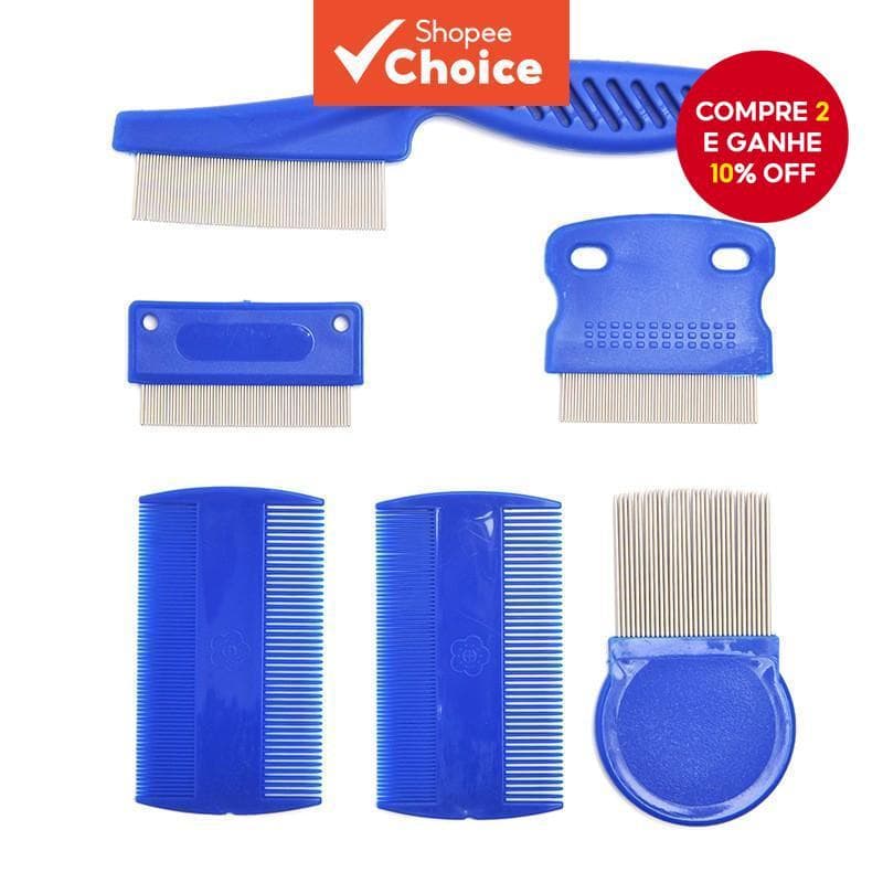  Pente de Gato com Agulhas de Aço Inoxidável - Conjunto de Pente Anti-Pulgas para Animais