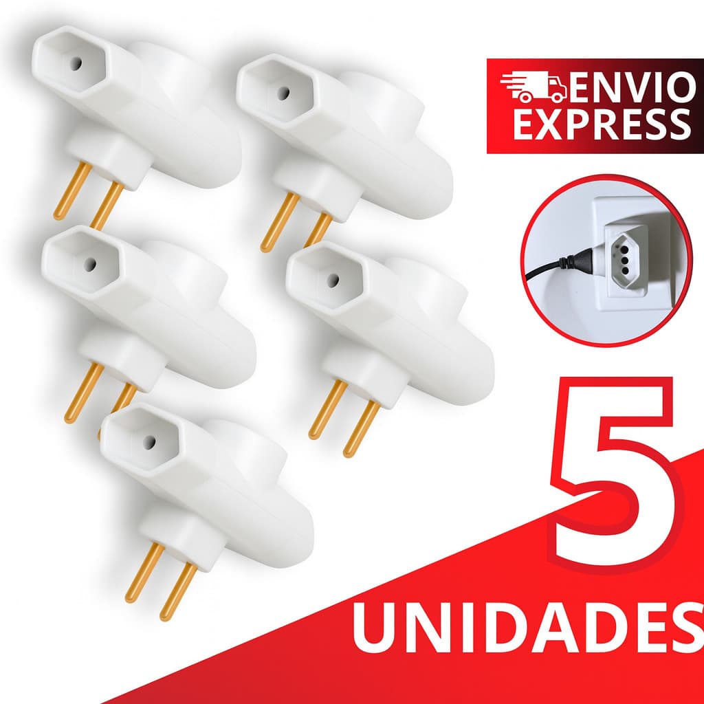 Adaptador Tripolar DNA 10A-20A Novo Padrão de Tomada.