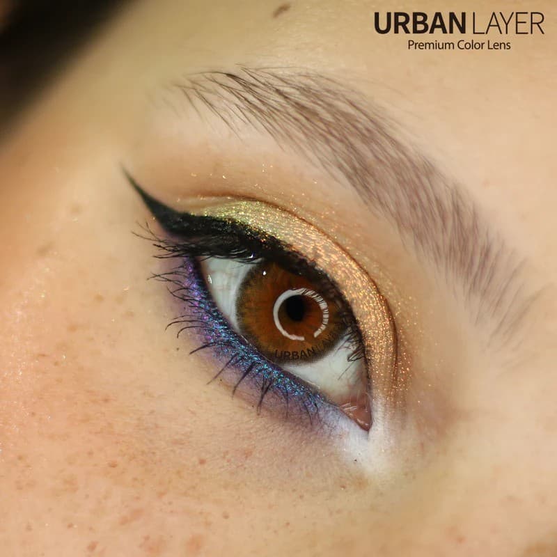 UNIDADE 1 LENTE - Lente de Contato Urban Layer Cleopatra Hazel Natural GRAU Miopia Original UNIDADE