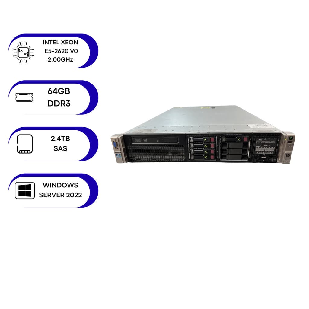 Servidor HP ProLiant DL380p Gen8 E5-2620 v0 64GB/2.4TB