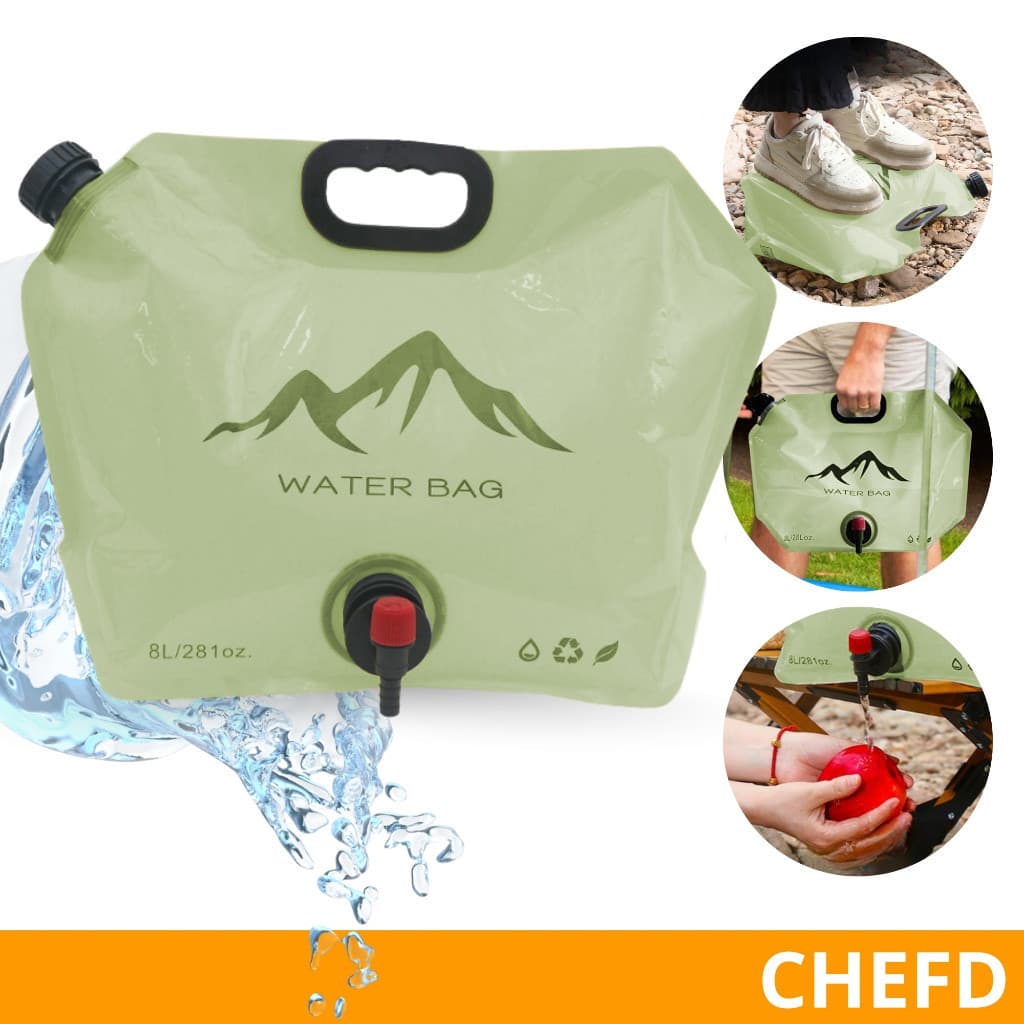 Saco De Água Bolsa Camping Dobrável Multiuso 8 Litros