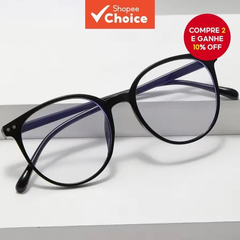 Óculos Anti-Radiação Femininos com Armação Redonda Retrô