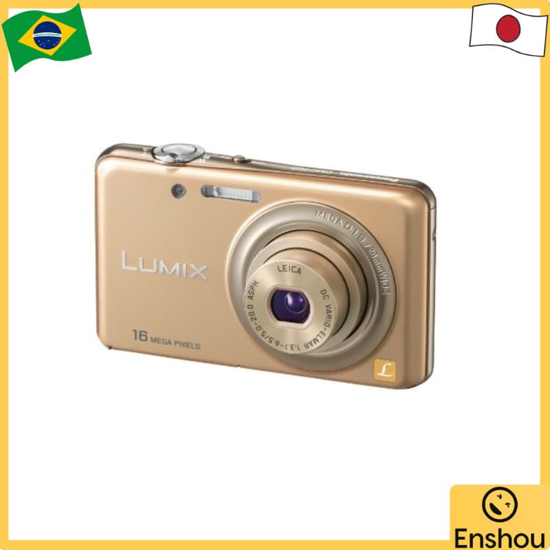 [USED]Do Japão [USADO] Câmera Digital LUMIX Shine Gold DMC-FH7-N
