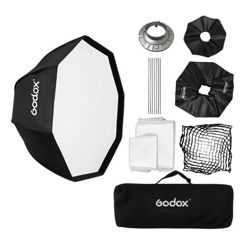 Softbox Octagonal Godox 95cm Bowens Com Grid Colmeia  T