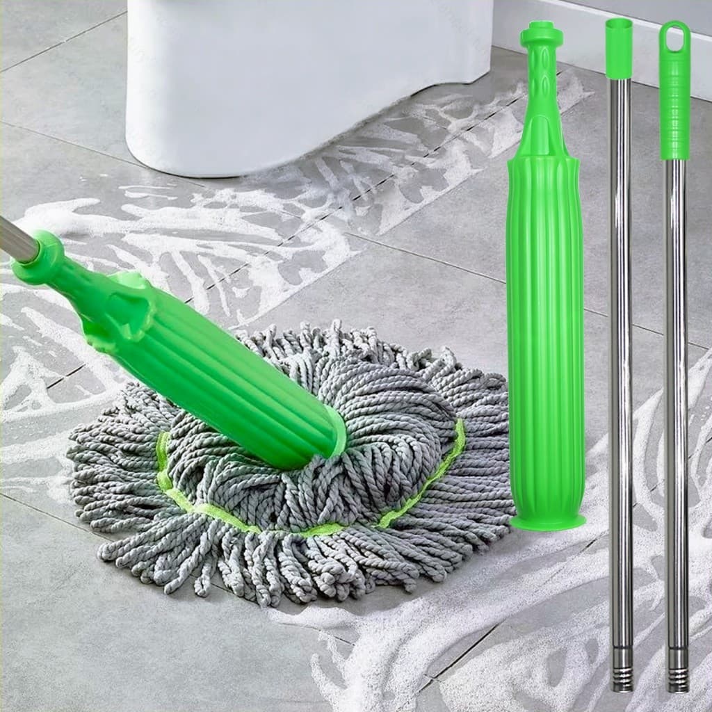 Esfregão 360° Mop Twist Auto-Torção Microfibra  2 em 1 Limpeza Geral