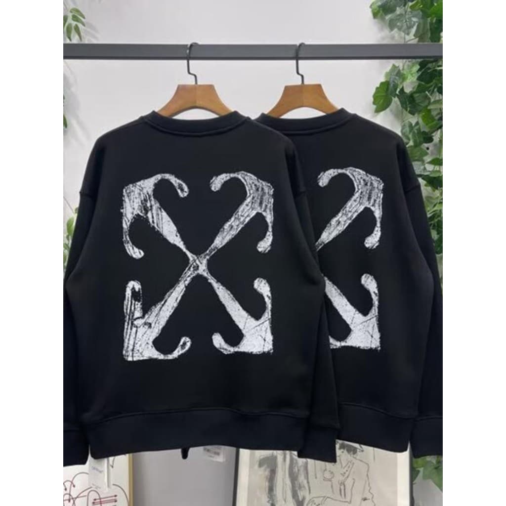 Moletom Estampado Com Padrão De Seta De Projeção Para Homens E Mulheres Pulôver De Manga Comprida Casais