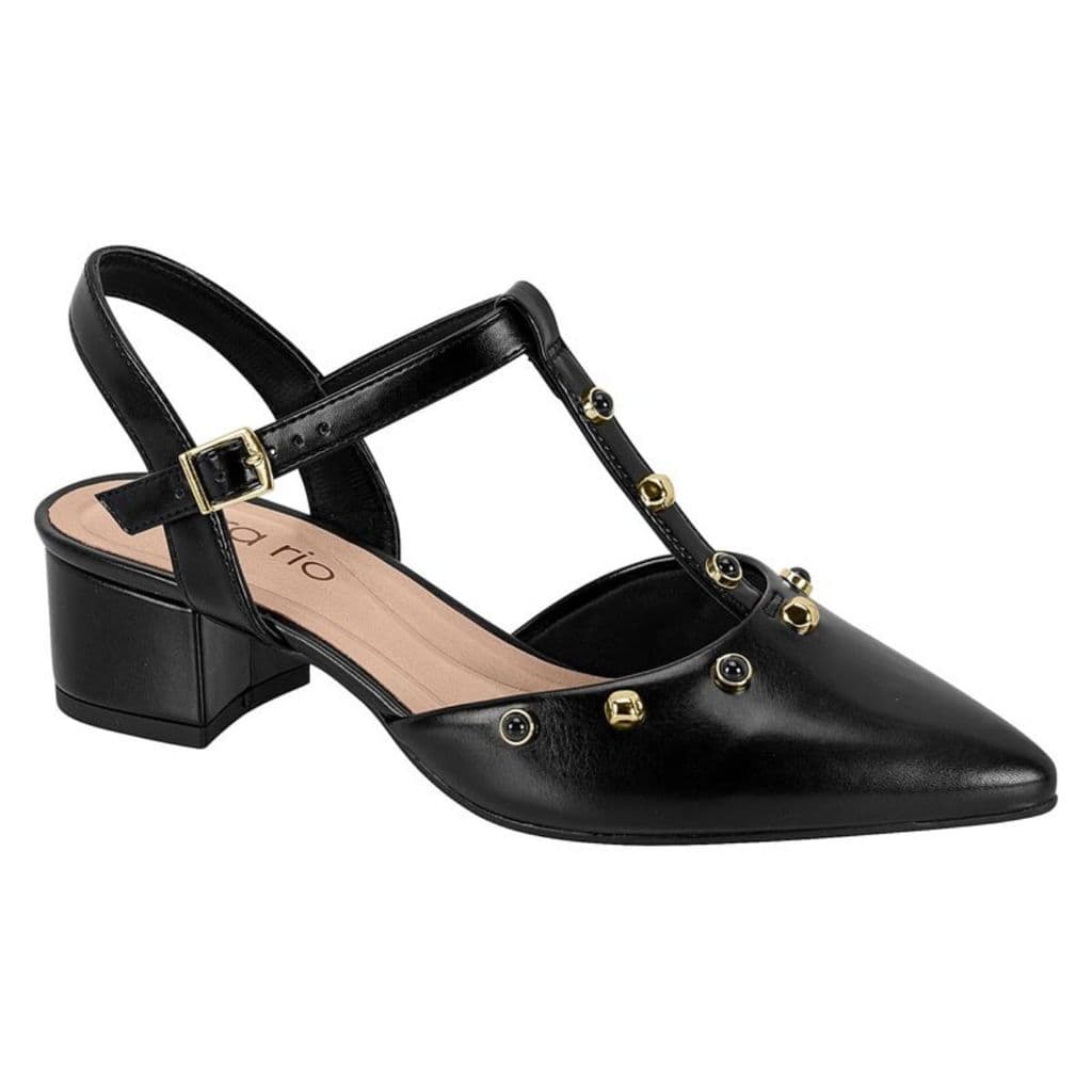Sapato SlingBack Beira Rio Bico Fino Salto Bloco 4182.238