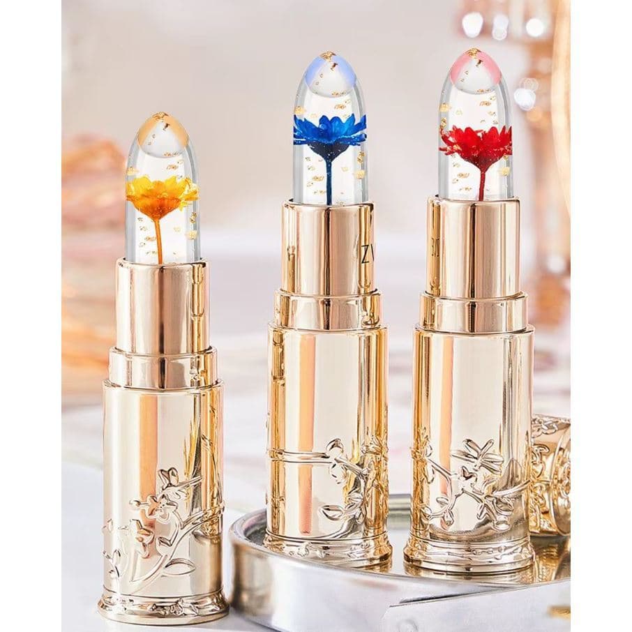 Lip Balm Labranche Sarah Beauty Lua e Neve Hidratante Labial Gloss Bálsamo Mágico muda de cor Com Desenho de Flor