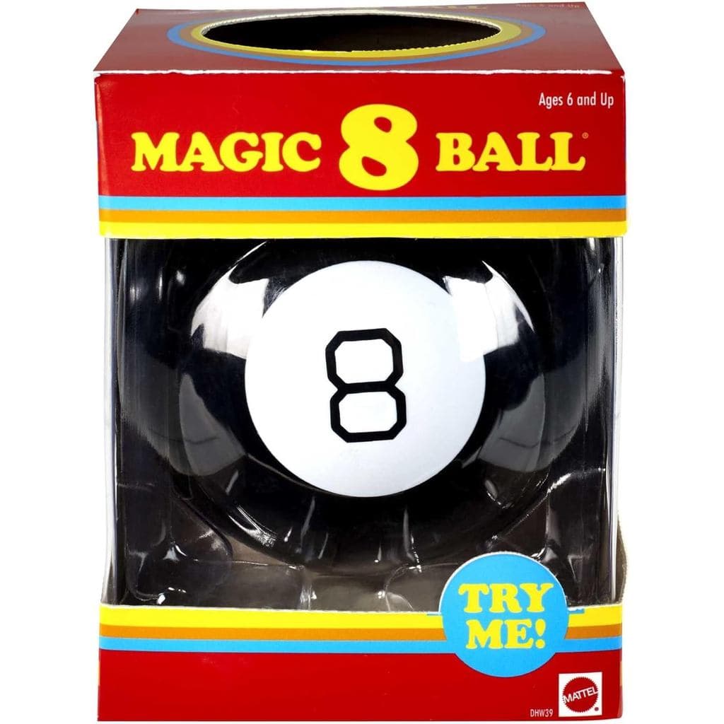 Mattel Games Magic 8 Ball Novidade Brinquedo Para Contar A Fortuna , Visual Retrô Crianças , Adultos , Famílias , Festas