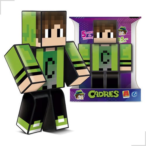 Boneco Cadres Gamer 25cm Youtuber Gamer Skin Com Acessórios Algazarra